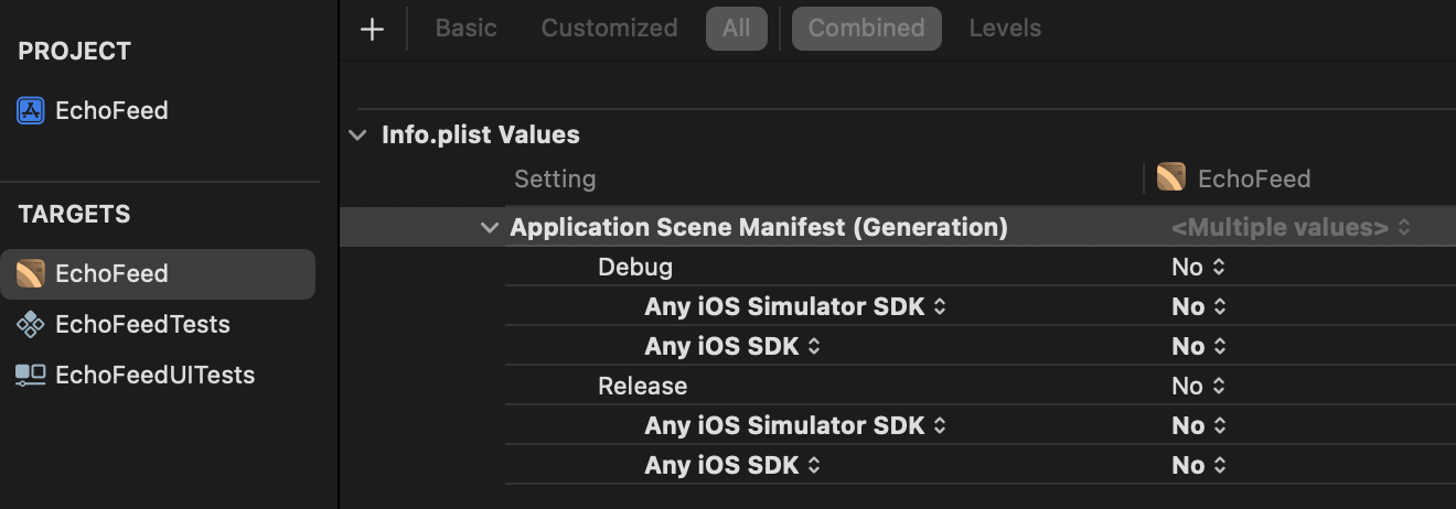 Disable Application Scene Manifest (Generation)